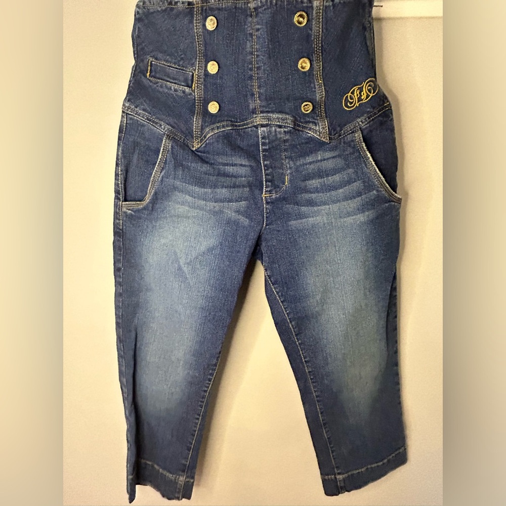 Fabulosity high waisted jean capris w side zipper